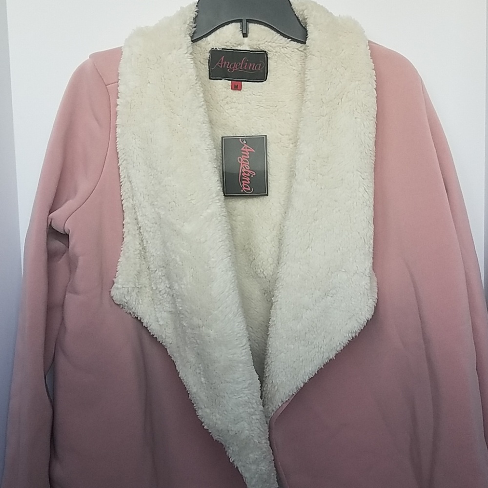 NEW Blush Angelina Women's Sherpa-Lined Cardigan